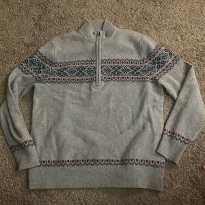 Brooks Brothers 1/4 Zip Nordic Wool Sweater XL